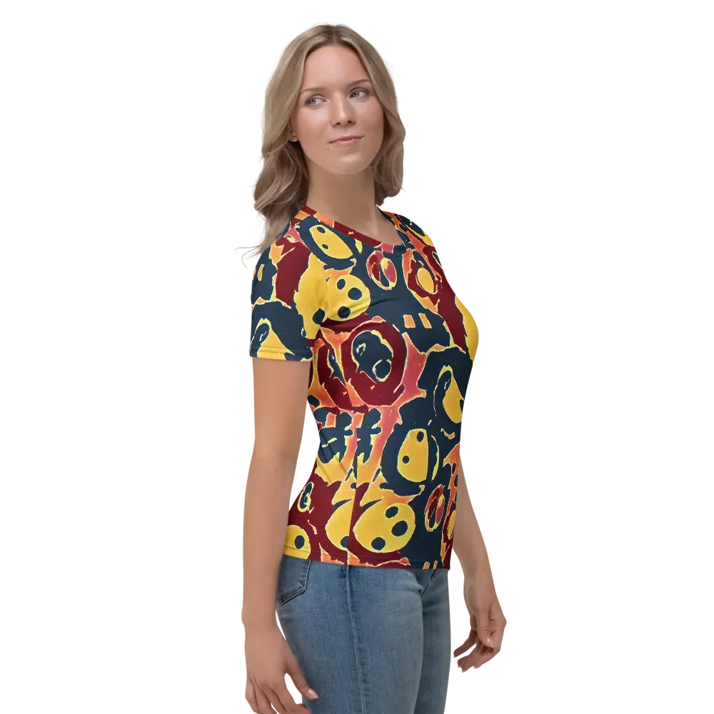 Sunset Silhouette on Women's Crew Neck T-Shirt — Right