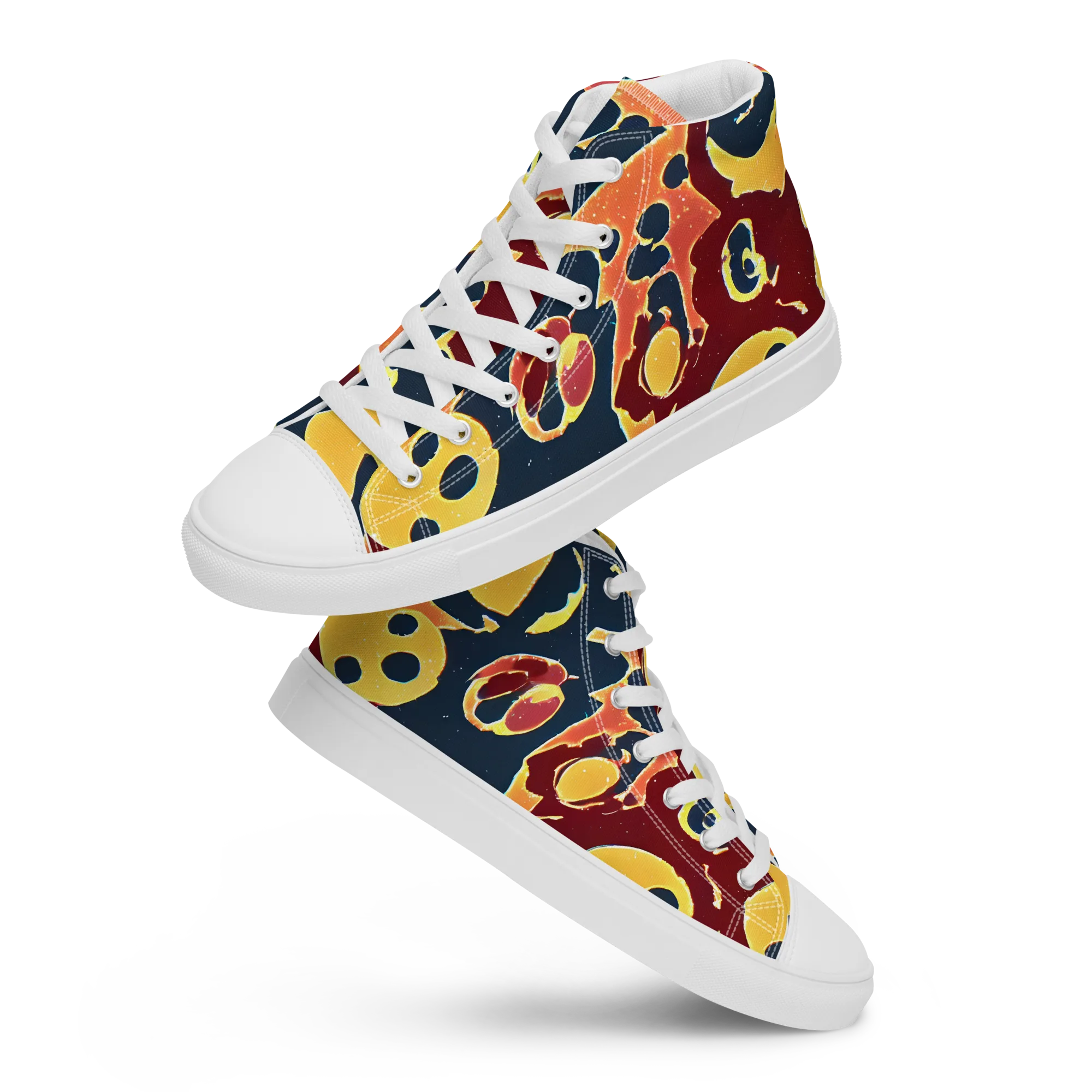 Sunset Silhouette on Women's High Top Canvas Shoes — Front