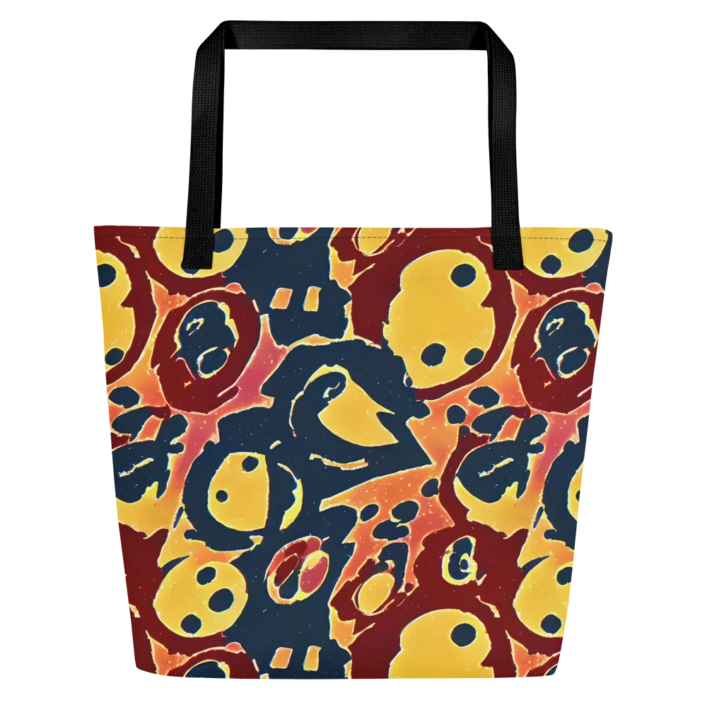 Sunset Silhouette on Large Tote Bag W/ Pocket — Front