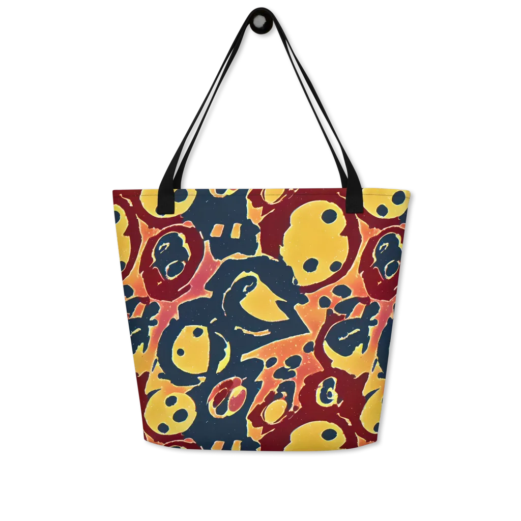 Sunset Silhouette on Large Tote Bag W/ Pocket — Front