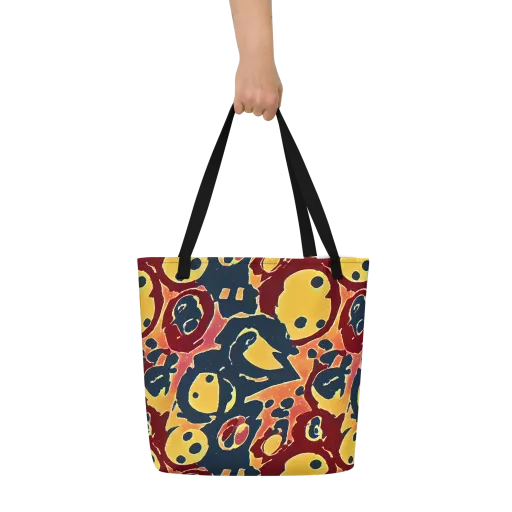 Sunset Silhouette on a Large Tote Bag W/ Pocket
