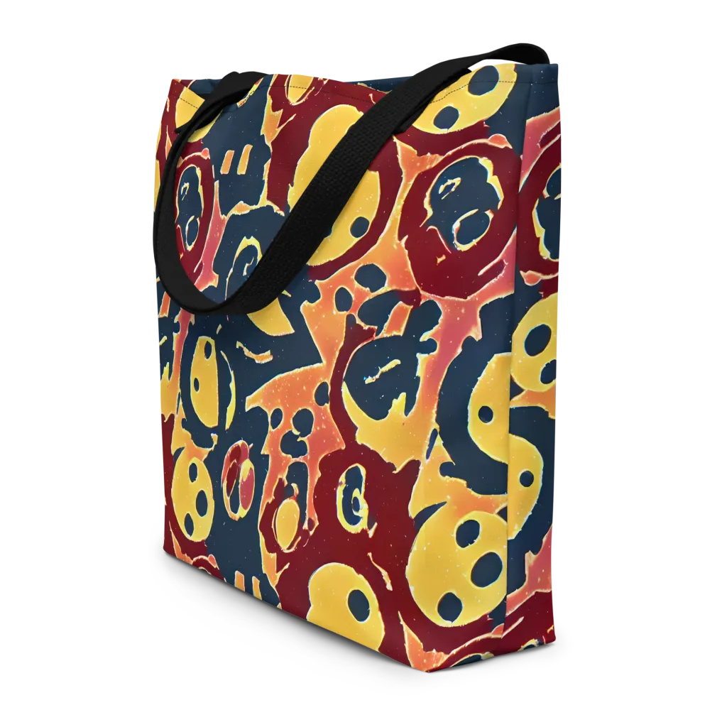 Sunset Silhouette on Large Tote Bag W/ Pocket — Front