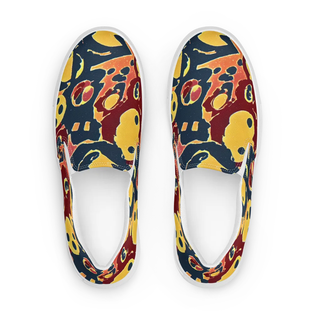 Sunset Silhouette on Women's Slip-On Canvas Shoes — Front