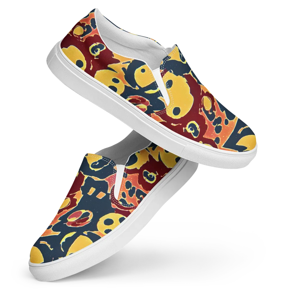Sunset Silhouette on Women's Slip-On Canvas Shoes — Front