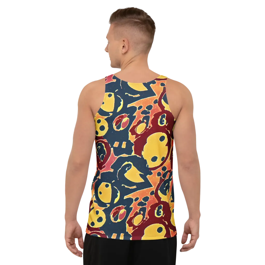 Sunset Silhouette on Men's Tank Top — Back