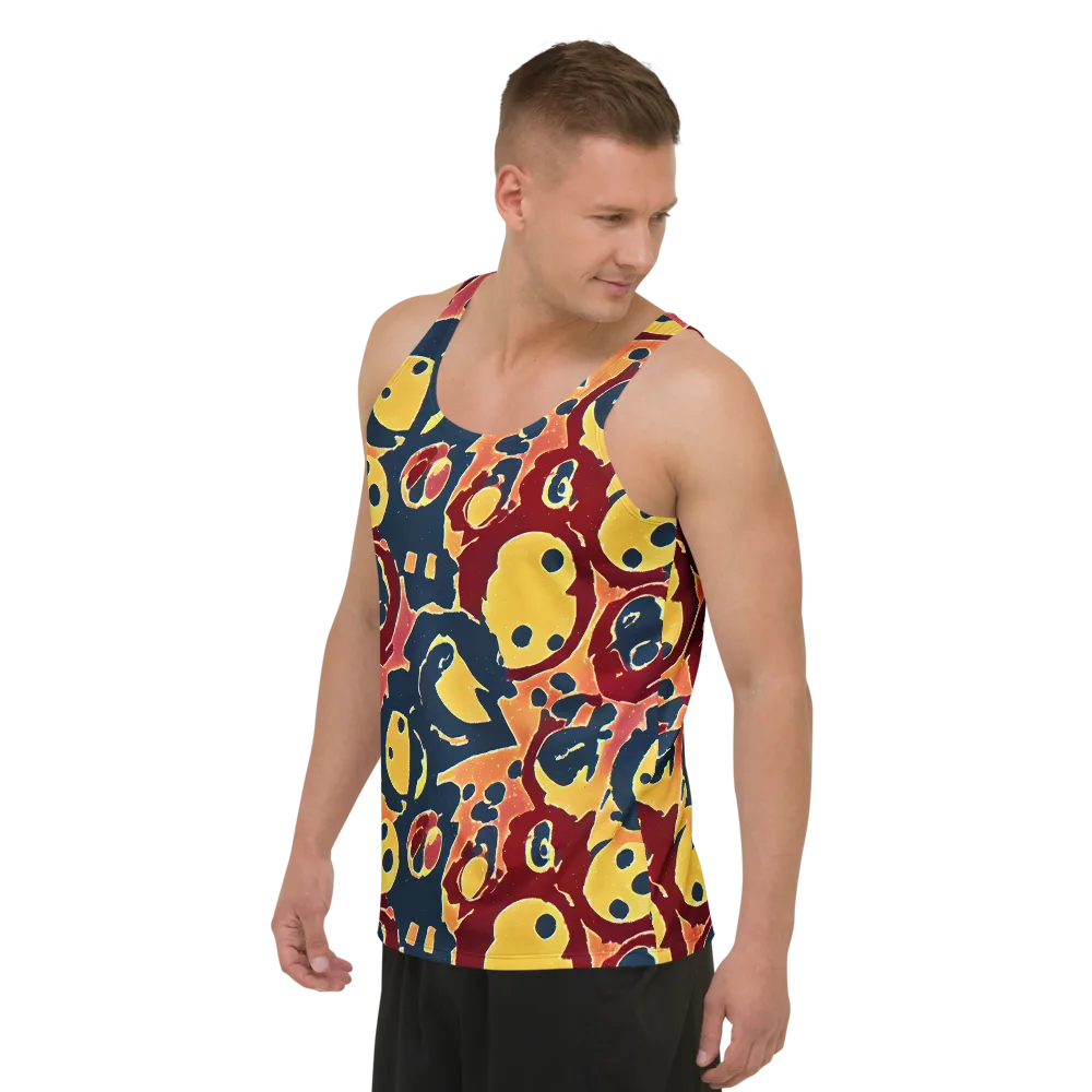 Sunset Silhouette on Men's Tank Top — Left Front