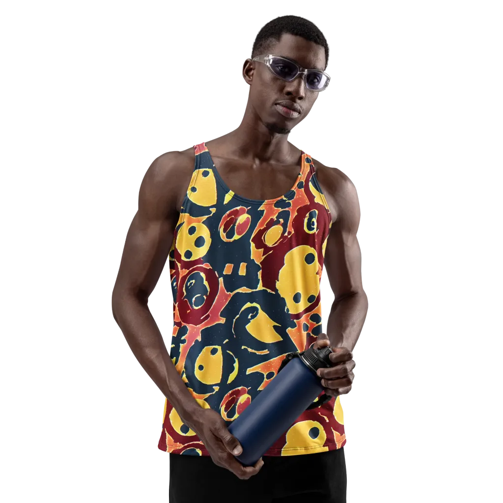 Sunset Silhouette on Men's Tank Top — Front