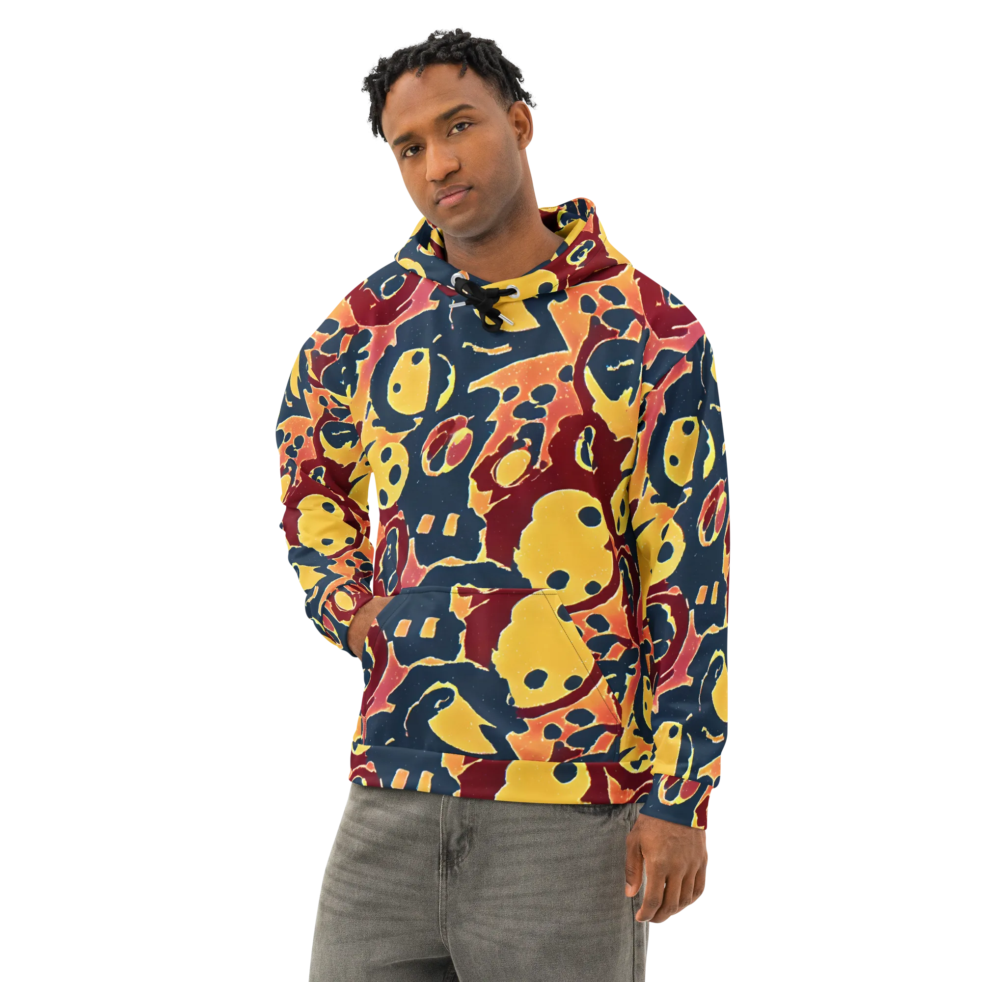 Sunset Silhouette on Cotton Hoodie — Left Front