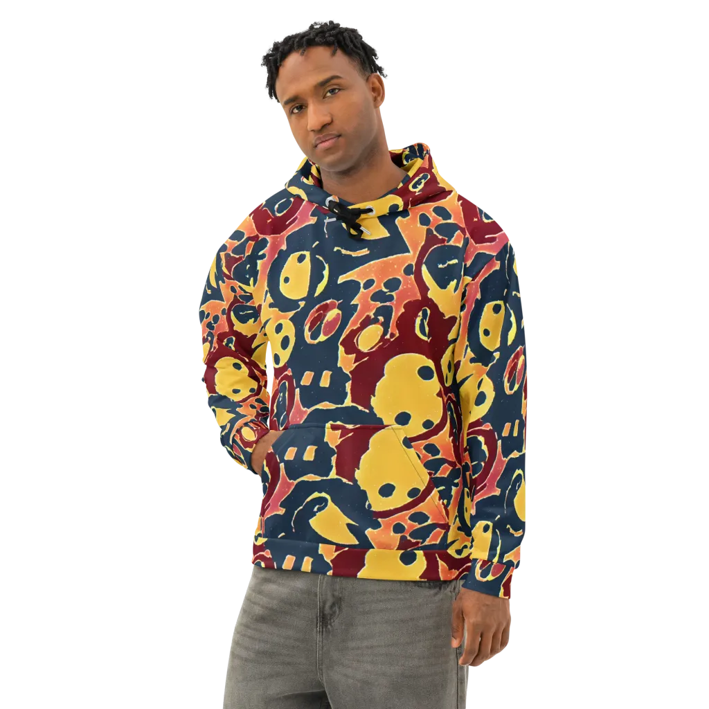 Sunset Silhouette on Cotton Hoodie — Left Front