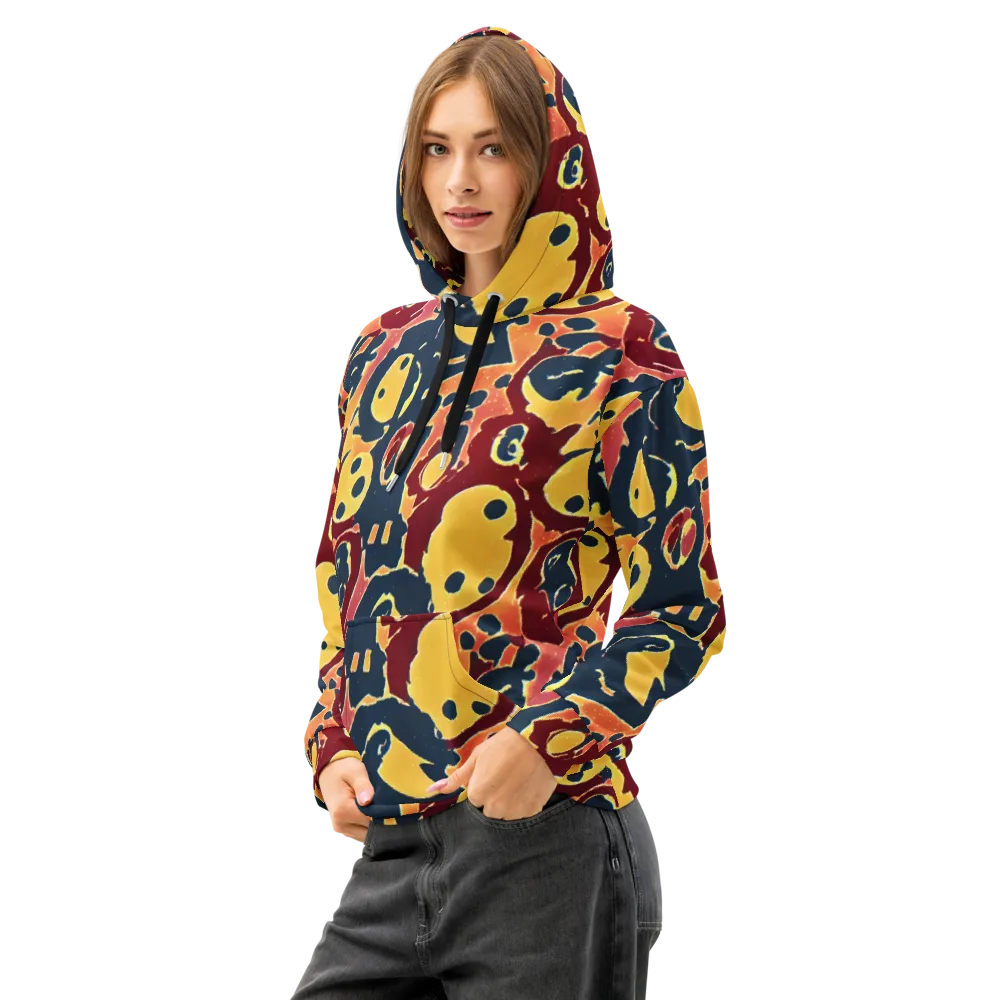 Sunset Silhouette on Cotton Hoodie — Left Front