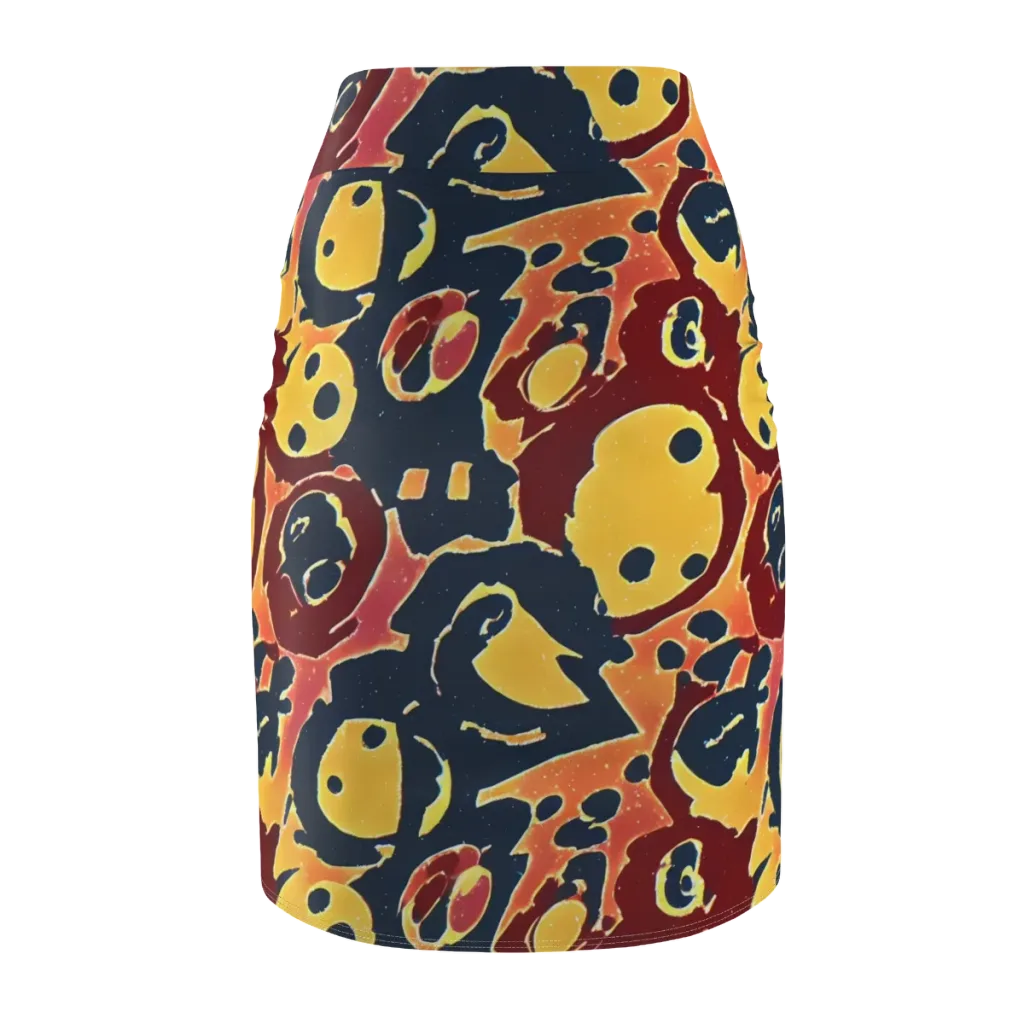 Sunset Silhouette on Pencil Skirt — Back