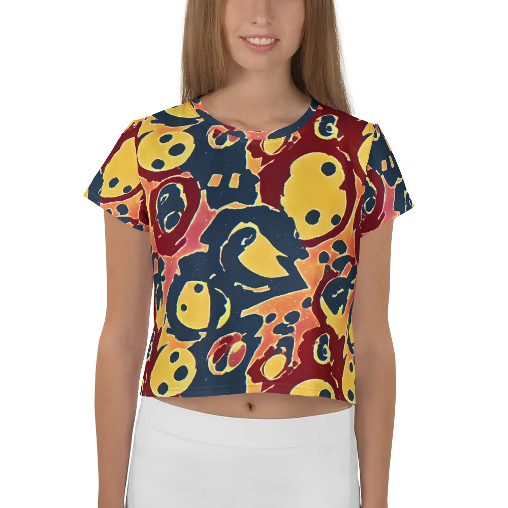 Sunset Silhouette on Crop Tee — Front