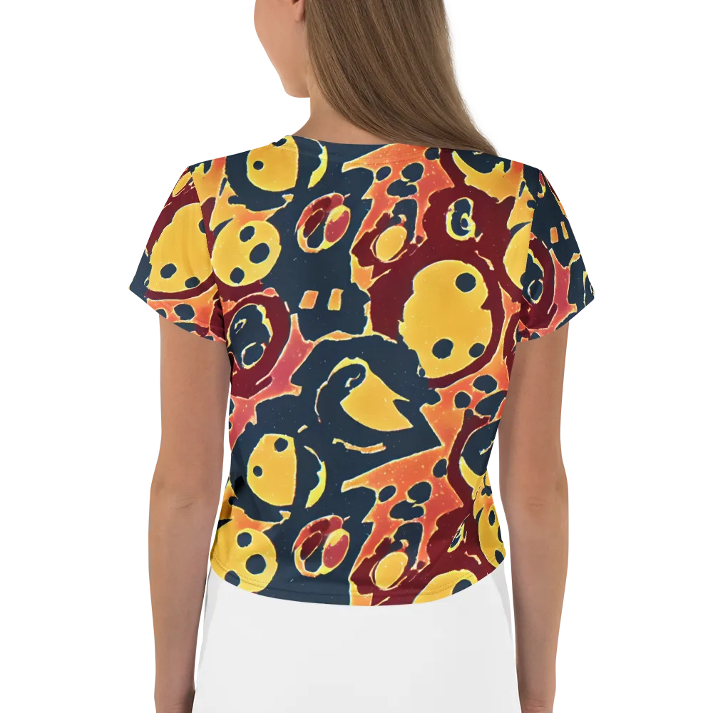 Sunset Silhouette on Crop Tee — Back