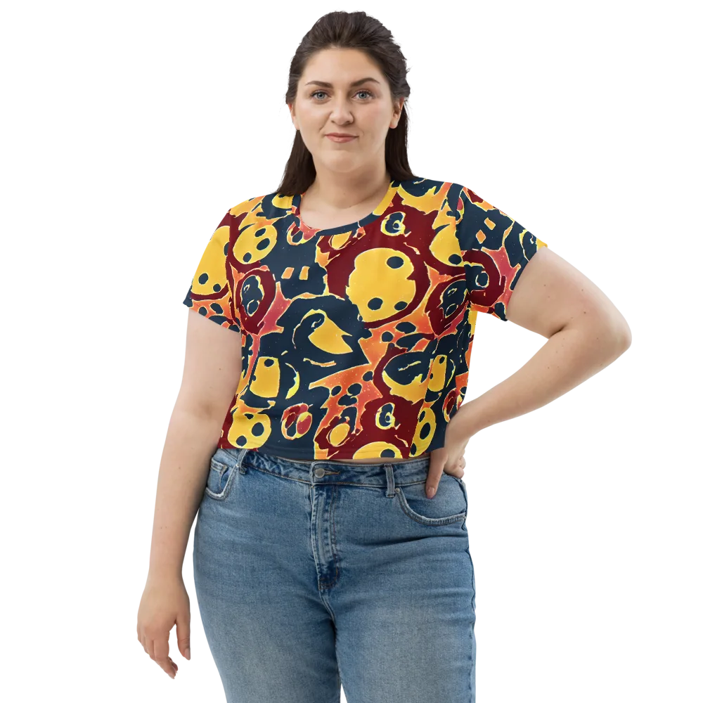 Sunset Silhouette on Crop Tee — Front