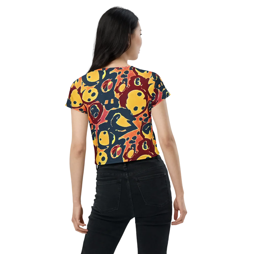 Sunset Silhouette on Crop Tee — Back