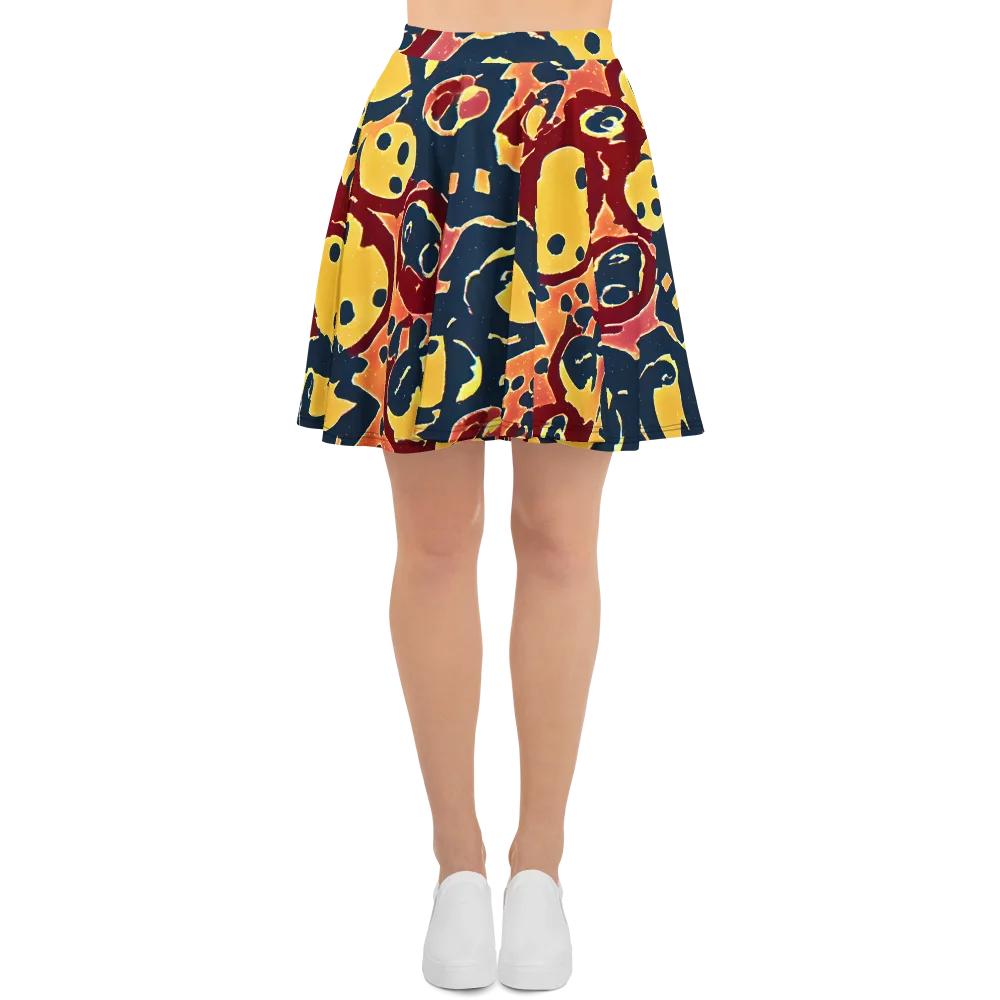 Sunset Silhouette on Skater Skirt — Front