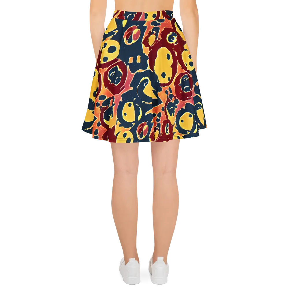 Sunset Silhouette on Skater Skirt — Back