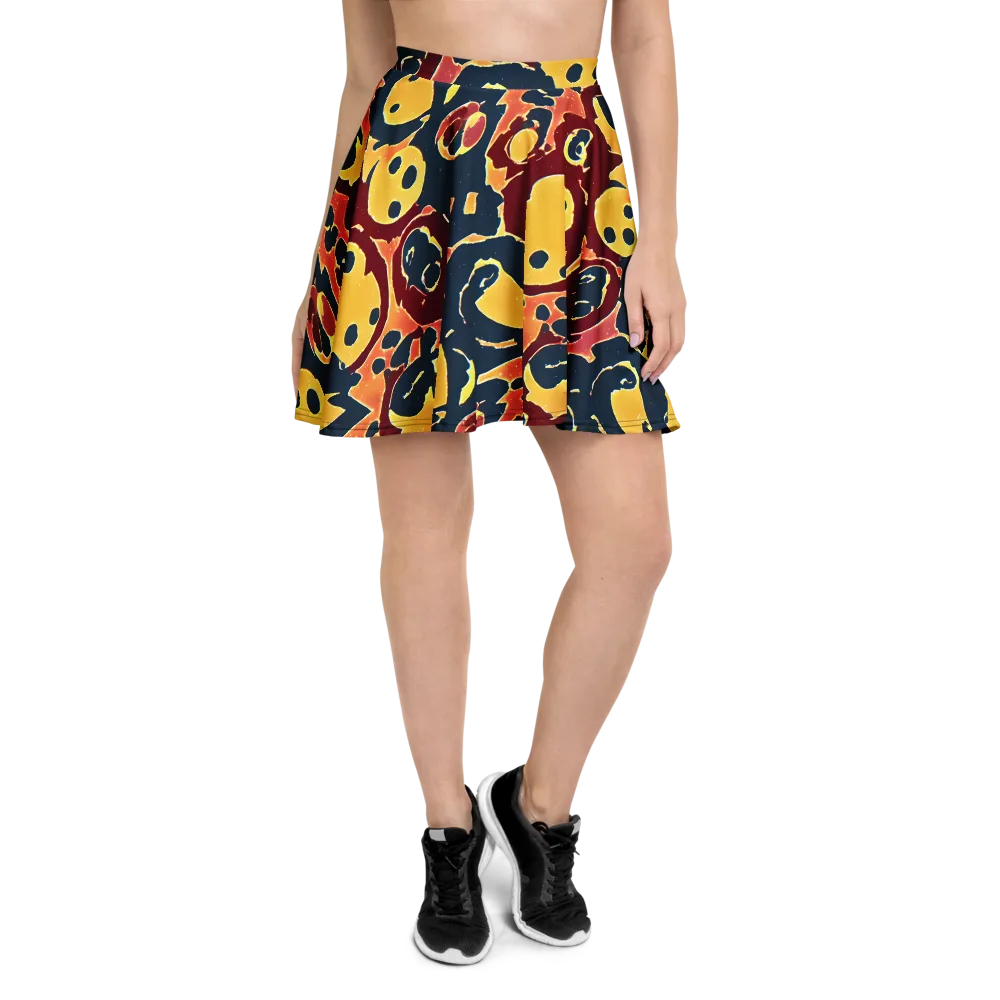 Sunset Silhouette on Skater Skirt — Front