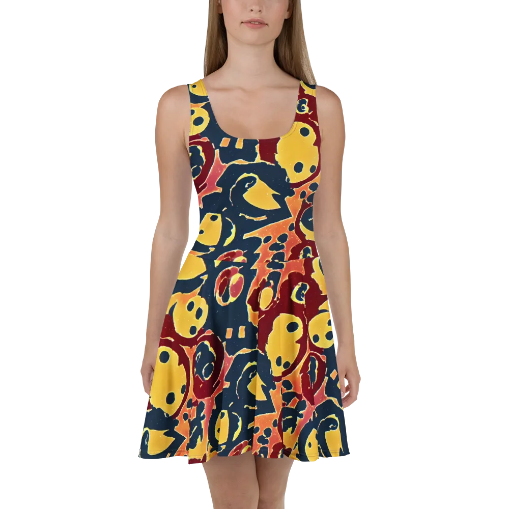 Sunset Silhouette on Skater Dress — Front