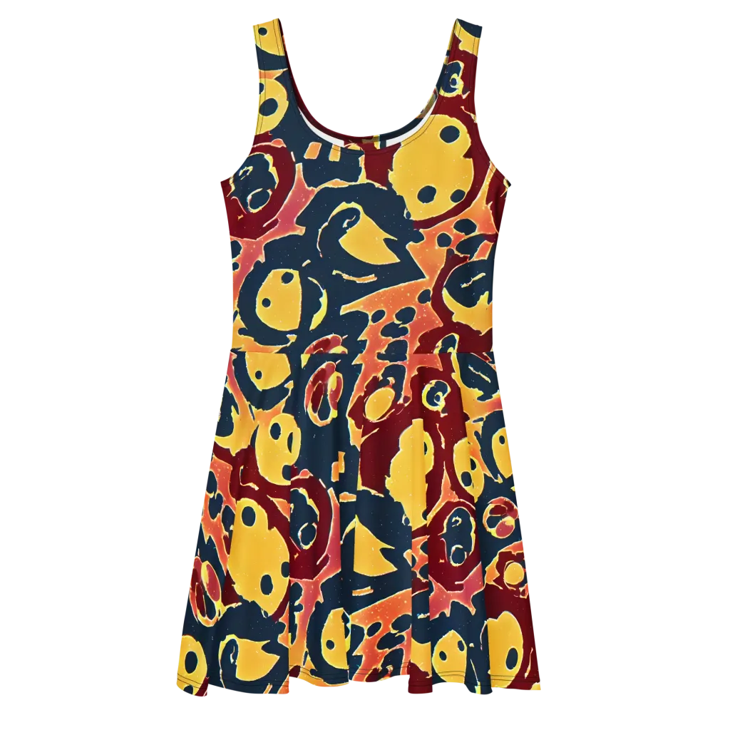 Sunset Silhouette on Skater Dress — Front