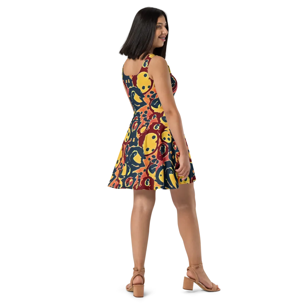 Sunset Silhouette on Skater Dress — Right