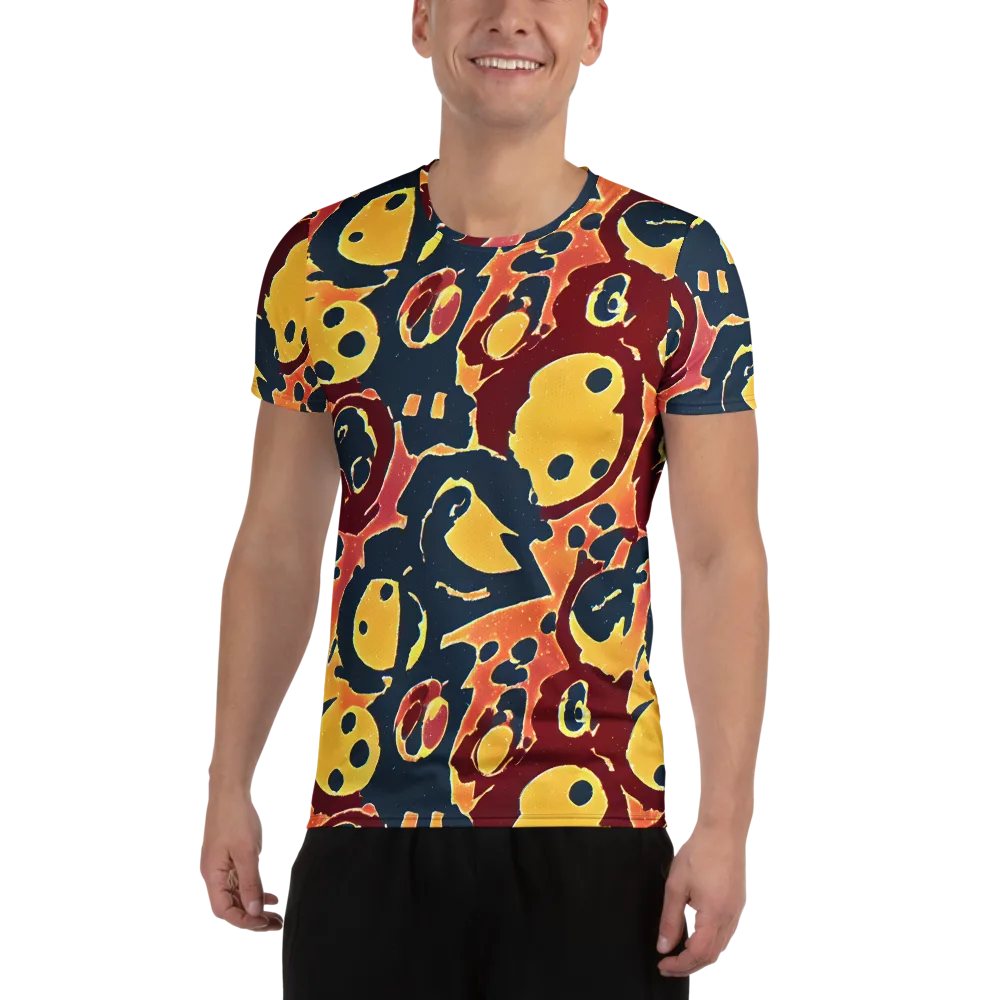 Sunset Silhouette on Men's Athletic T-Shirt — Front