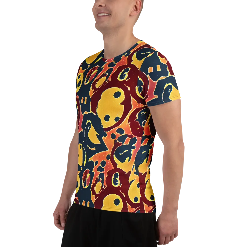 Sunset Silhouette on Men's Athletic T-Shirt — Left