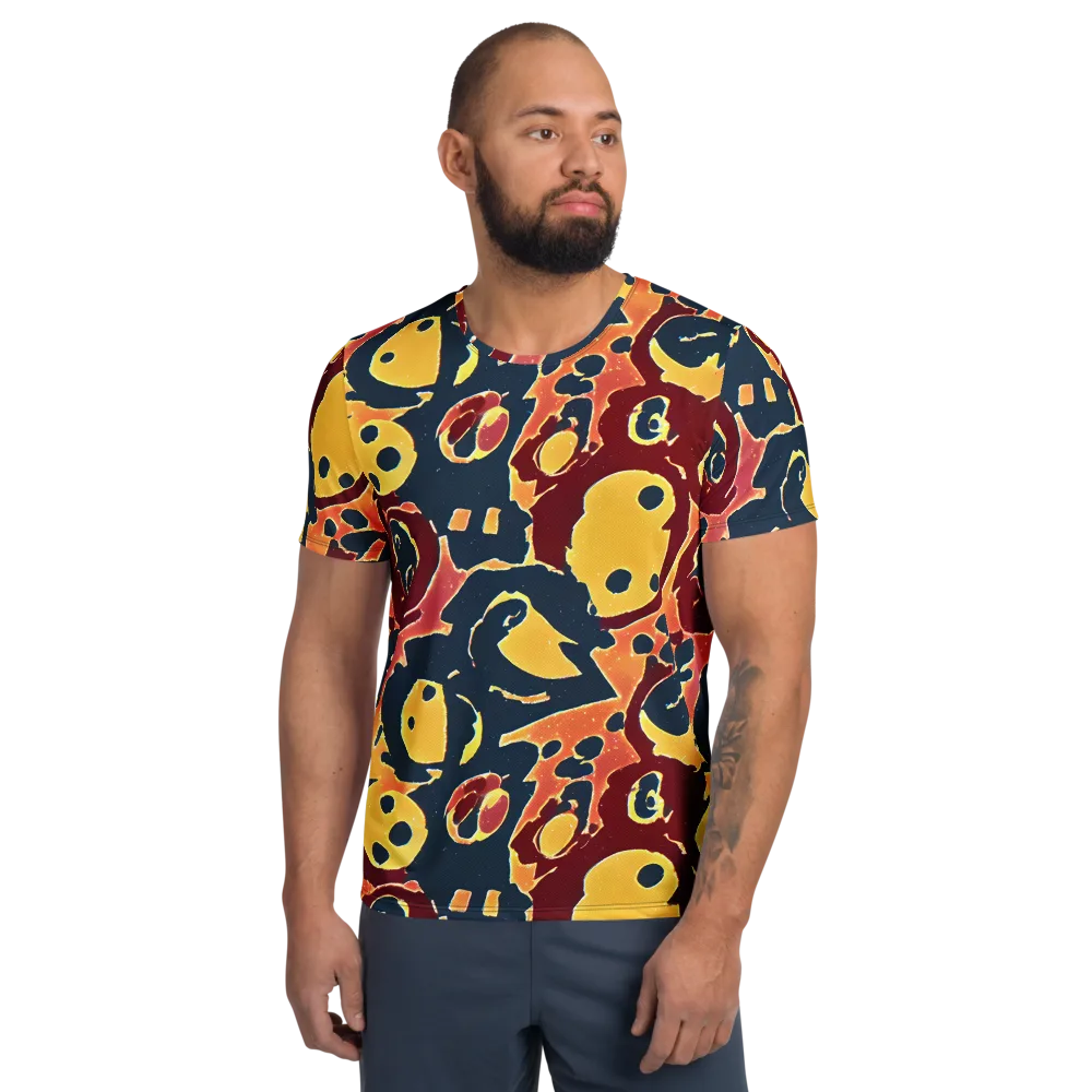 Sunset Silhouette on Men's Athletic T-Shirt — Front