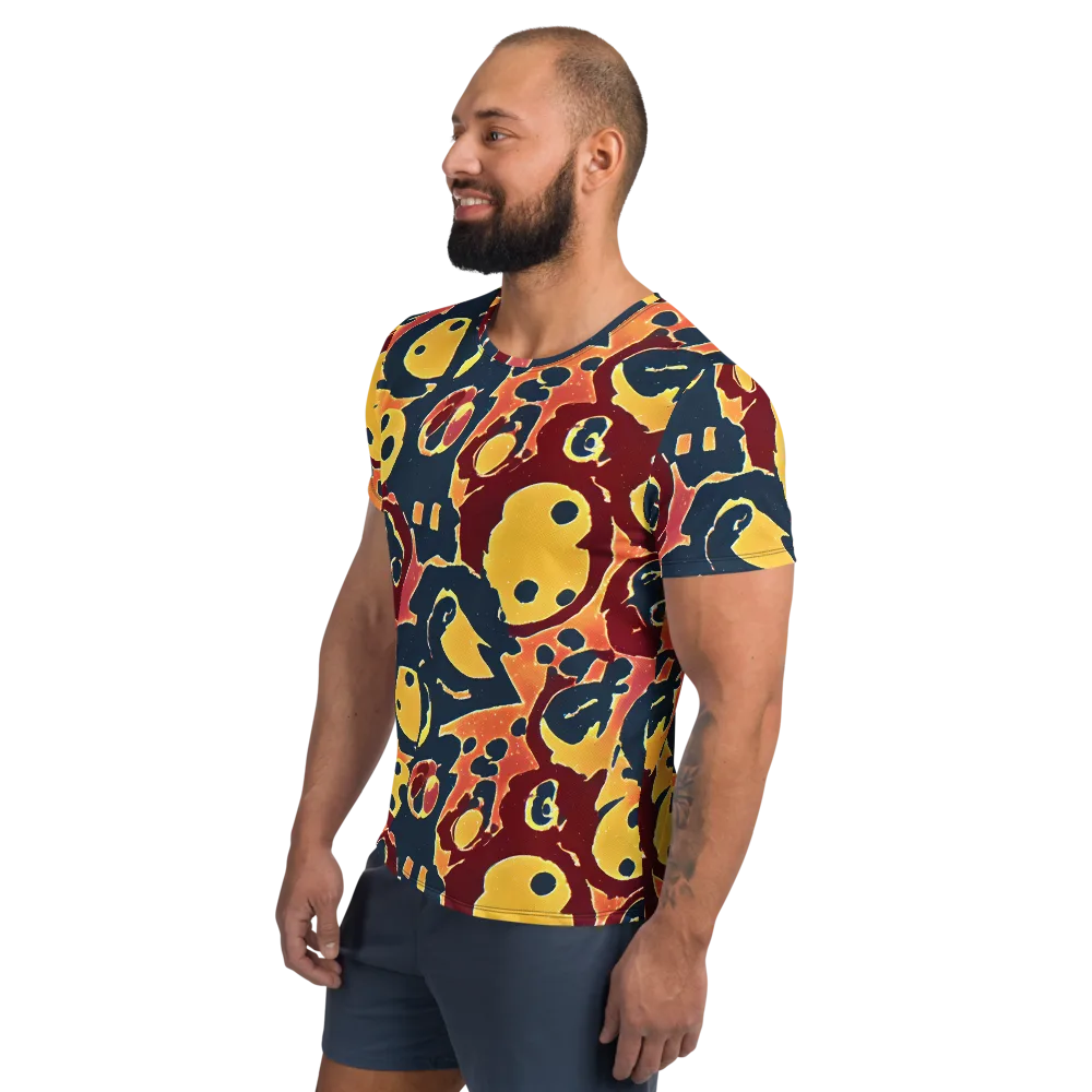 Sunset Silhouette on Men's Athletic T-Shirt — Left