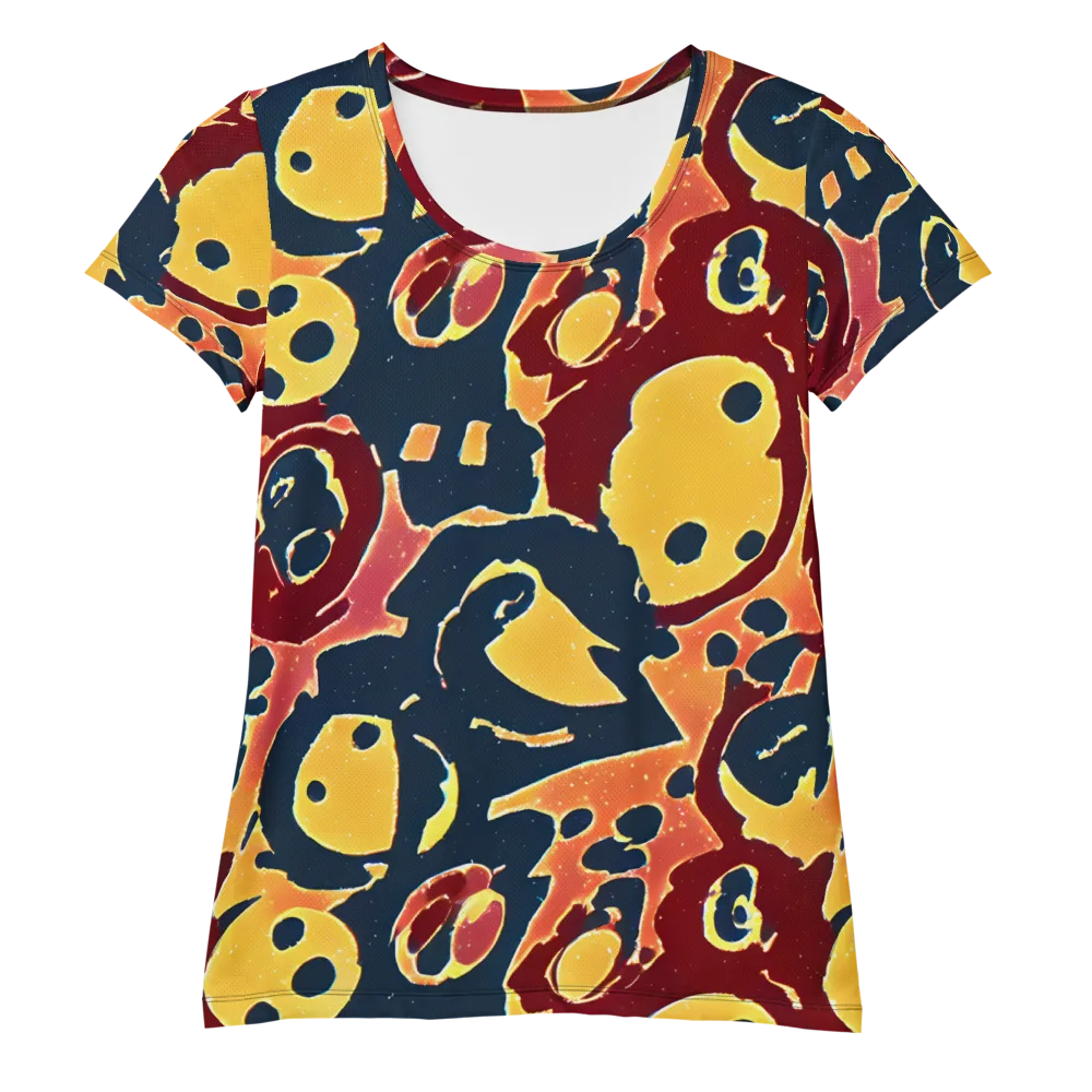 Sunset Silhouette on Women's Athletic T-Shirt — Front