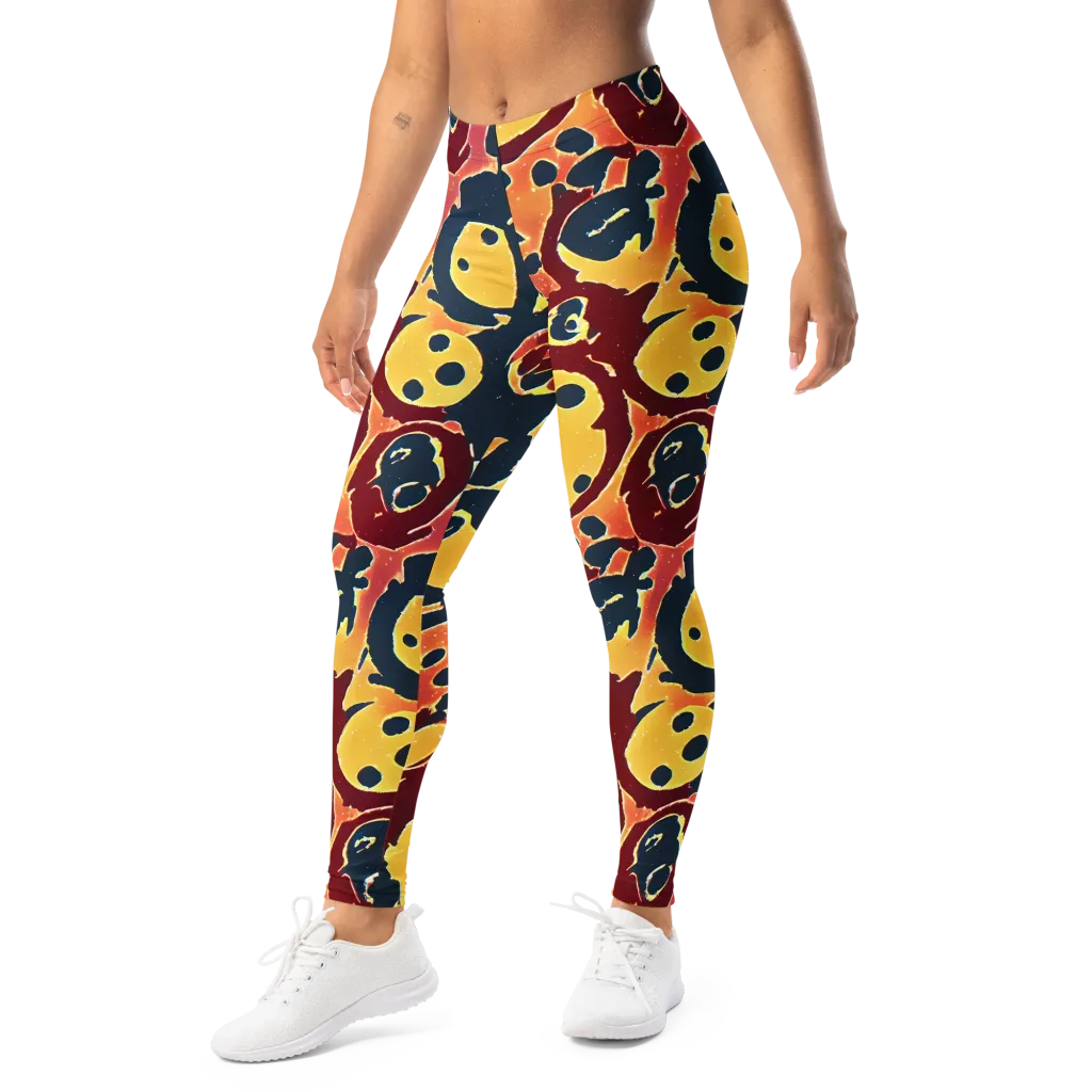 Sunset Silhouette on Leggings — Left Front