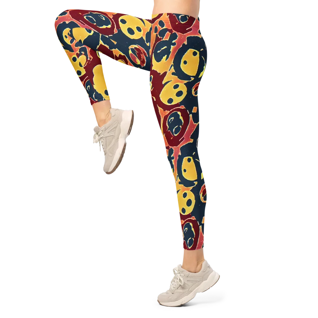 Sunset Silhouette on Leggings — Left