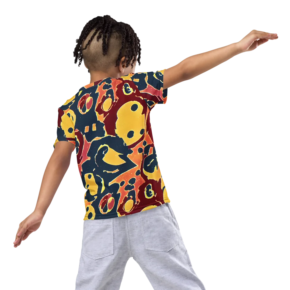 Sunset Silhouette on Kids Crew Neck T-Shirt — Back