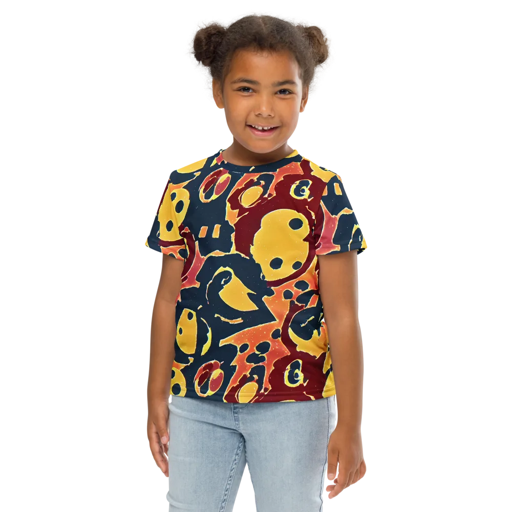 Sunset Silhouette on Kids Crew Neck T-Shirt — Front
