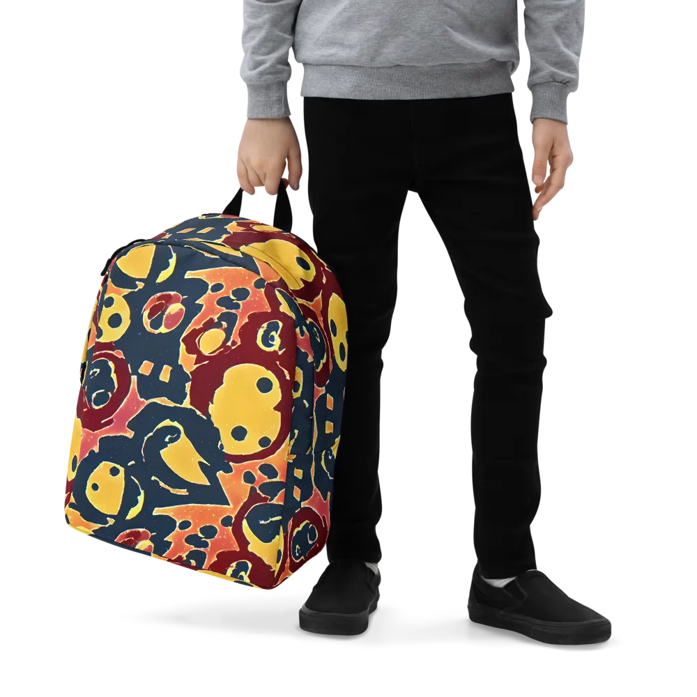 Sunset Silhouette on Minimalist Backpack — Zoomed-in