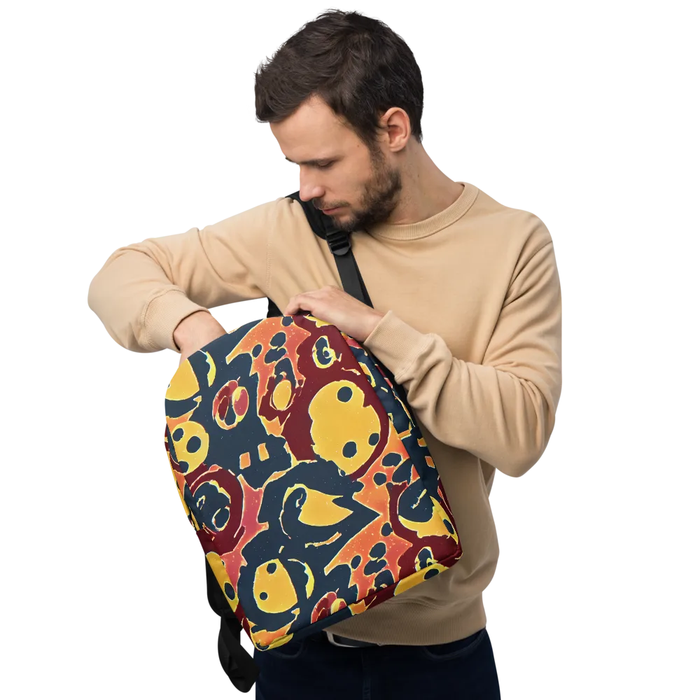 Sunset Silhouette on Minimalist Backpack — Front