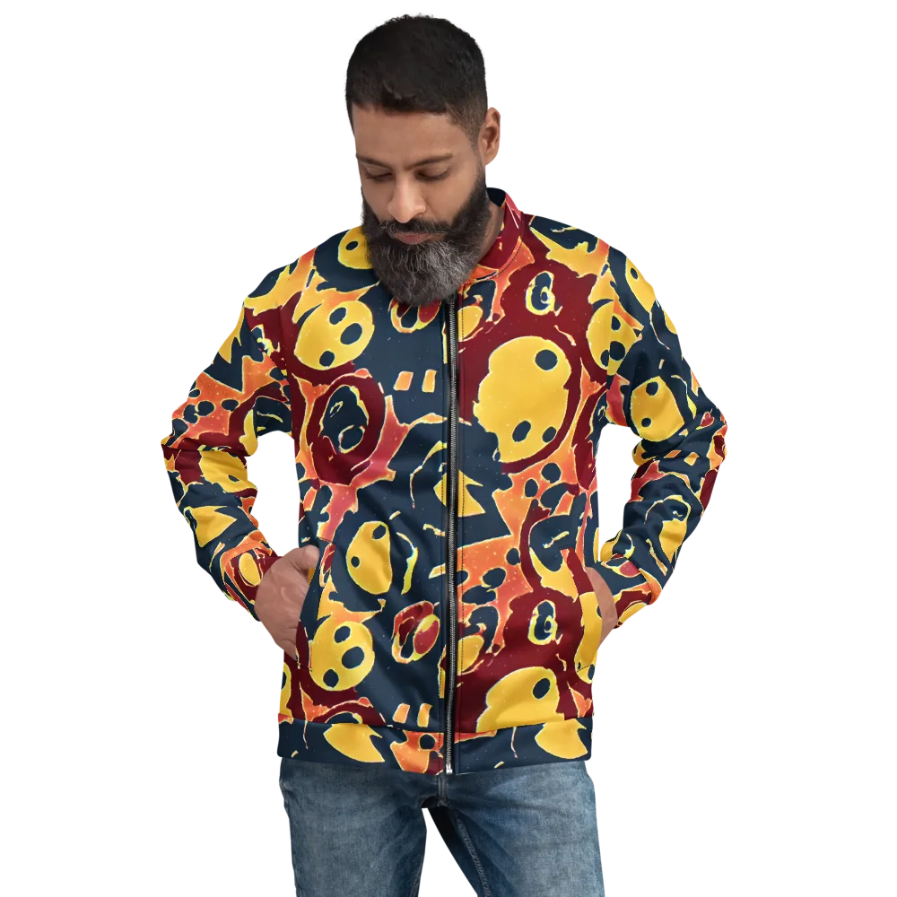 Sunset Silhouette on Bomber Jacket — Front