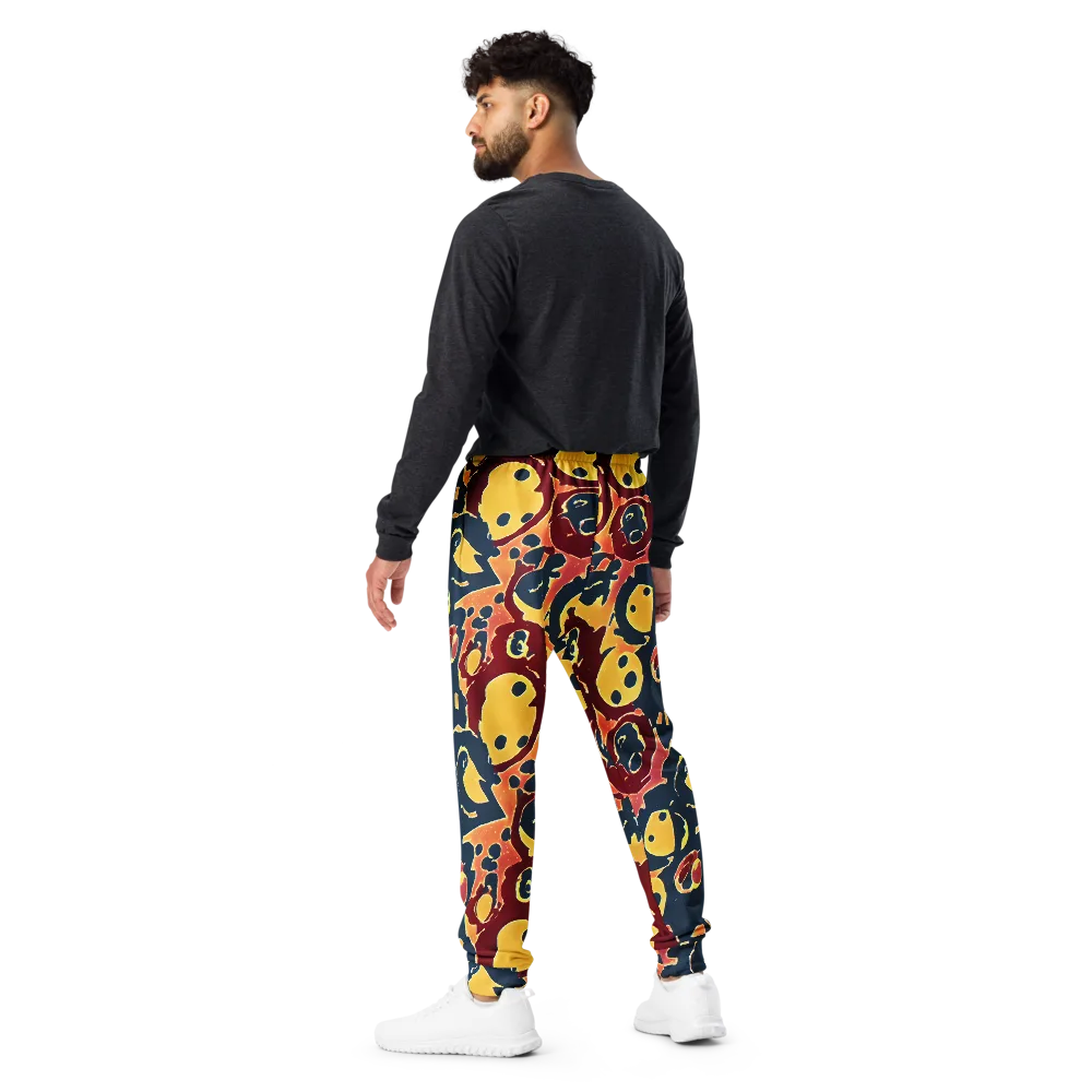 Sunset Silhouette on Men's Joggers — Back