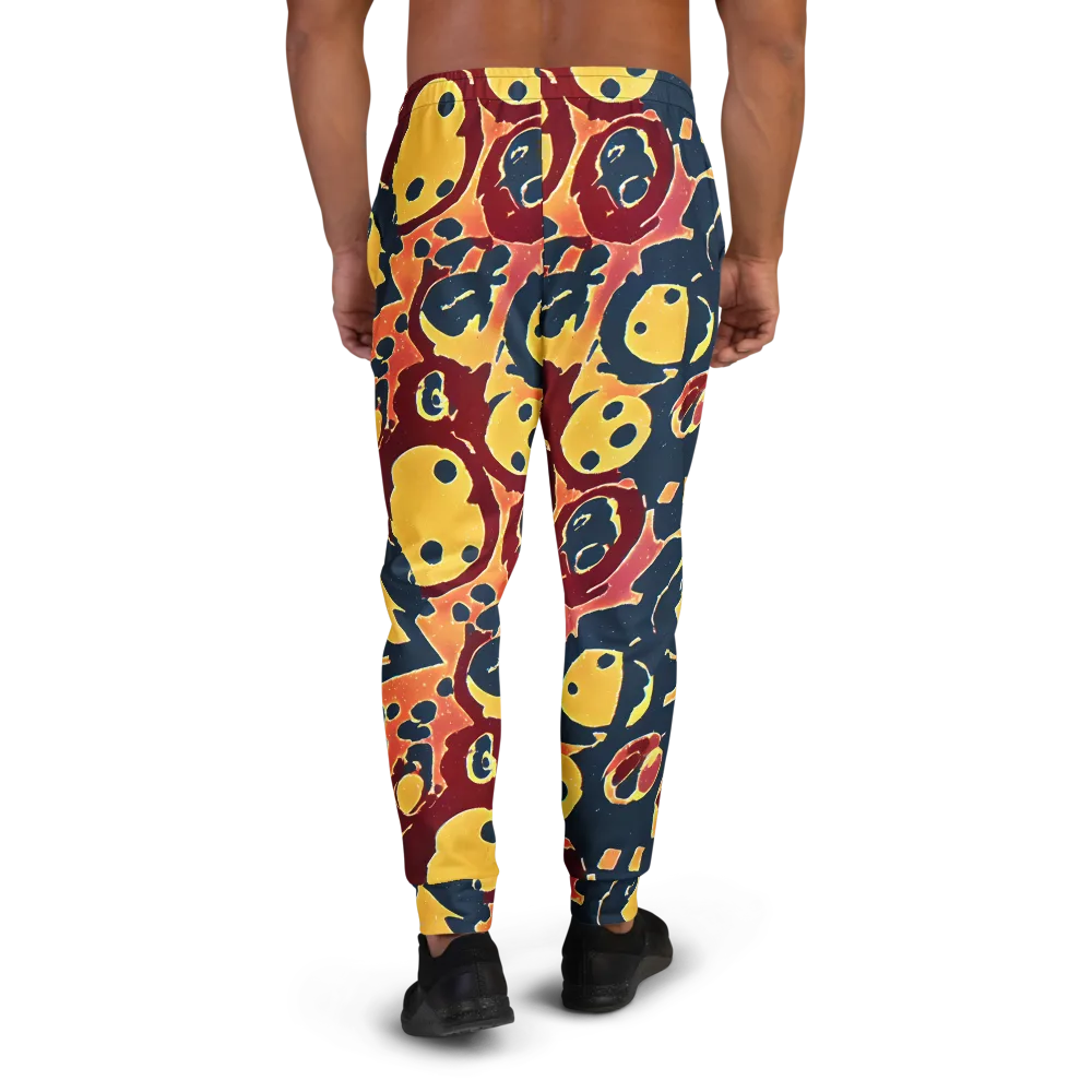 Sunset Silhouette on Men's Joggers — Back