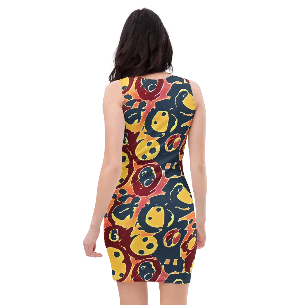Sunset Silhouette on Bodycon Dress — Back