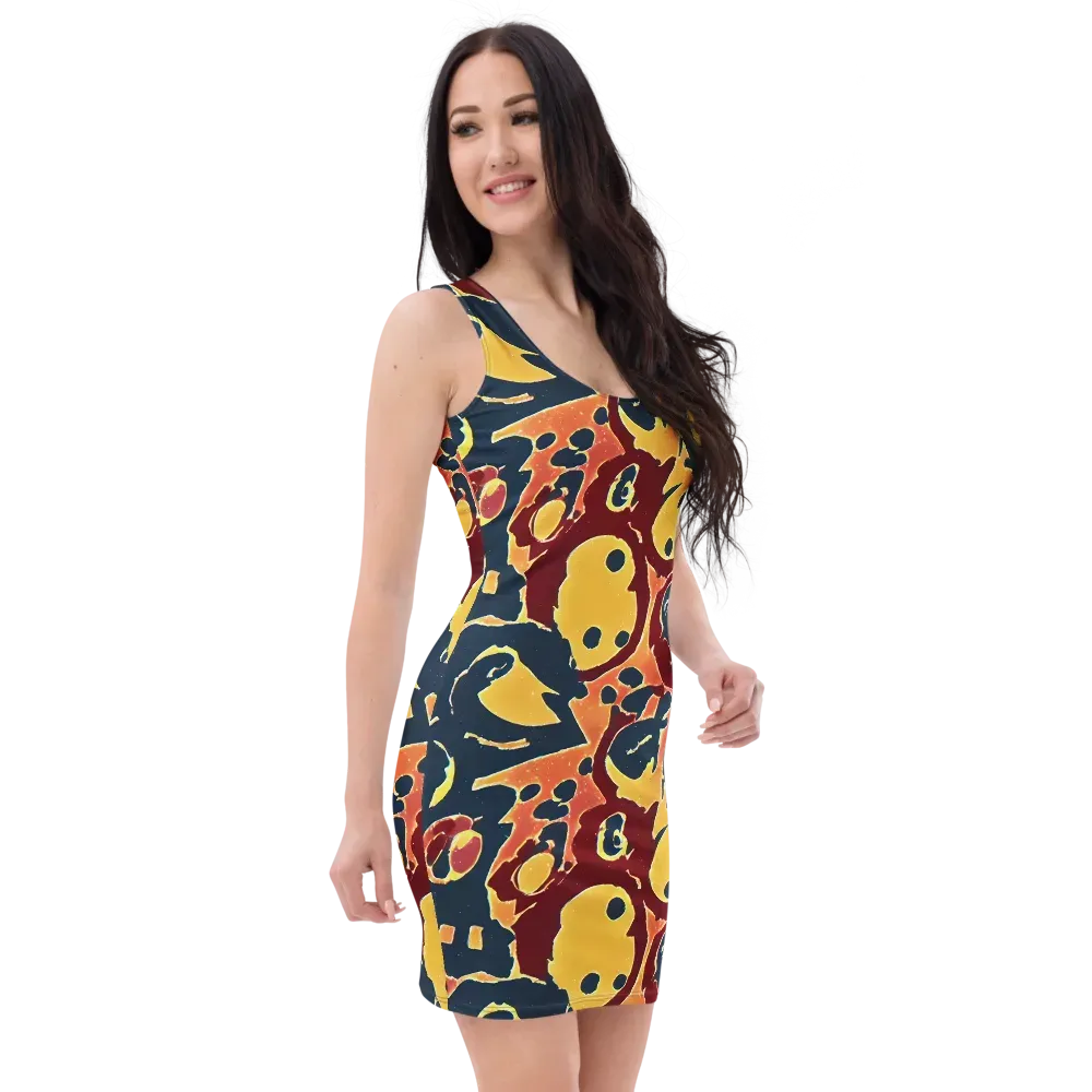 Sunset Silhouette on Bodycon Dress — Right Front
