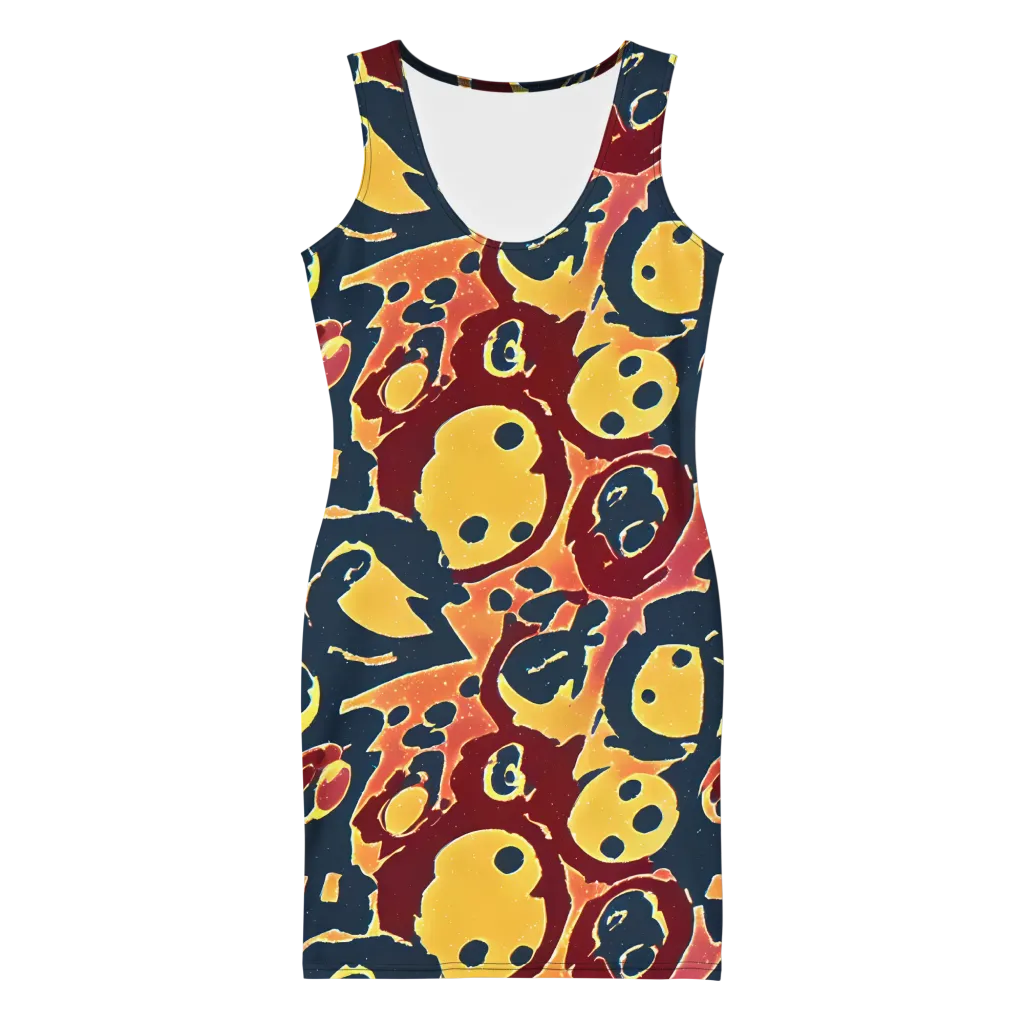 Sunset Silhouette on Bodycon Dress — Front