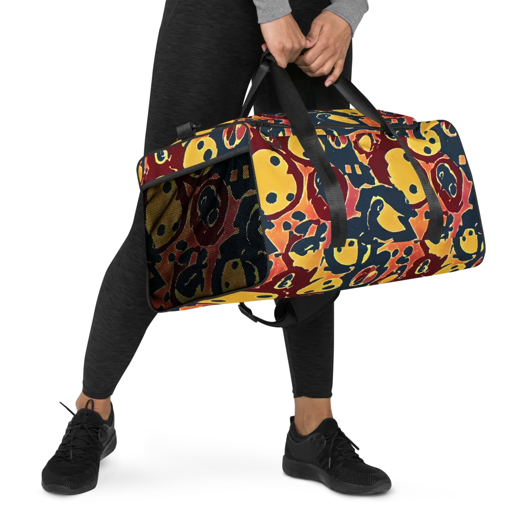 Sunset Silhouette on Duffle Bag — Right Front
