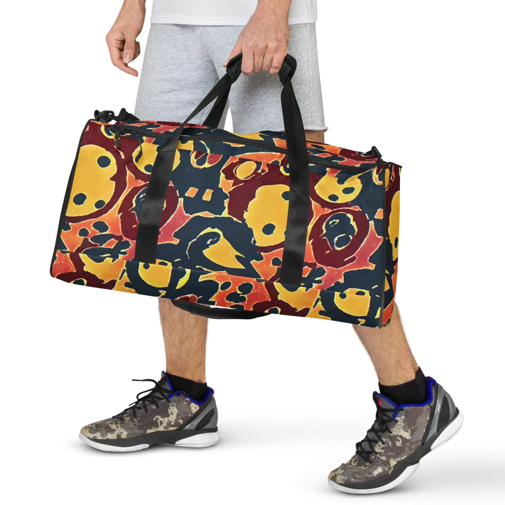 Sunset Silhouette on Duffle Bag — Front