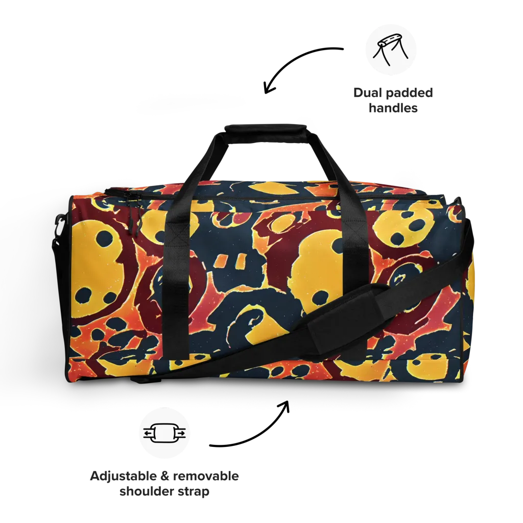 Sunset Silhouette on Duffle Bag — Front