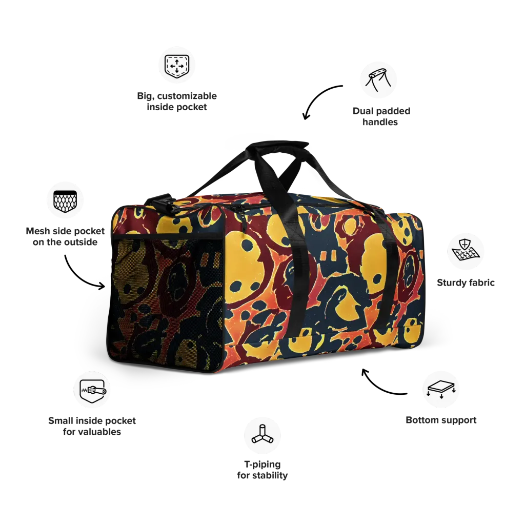 Sunset Silhouette on Duffle Bag — Right Front