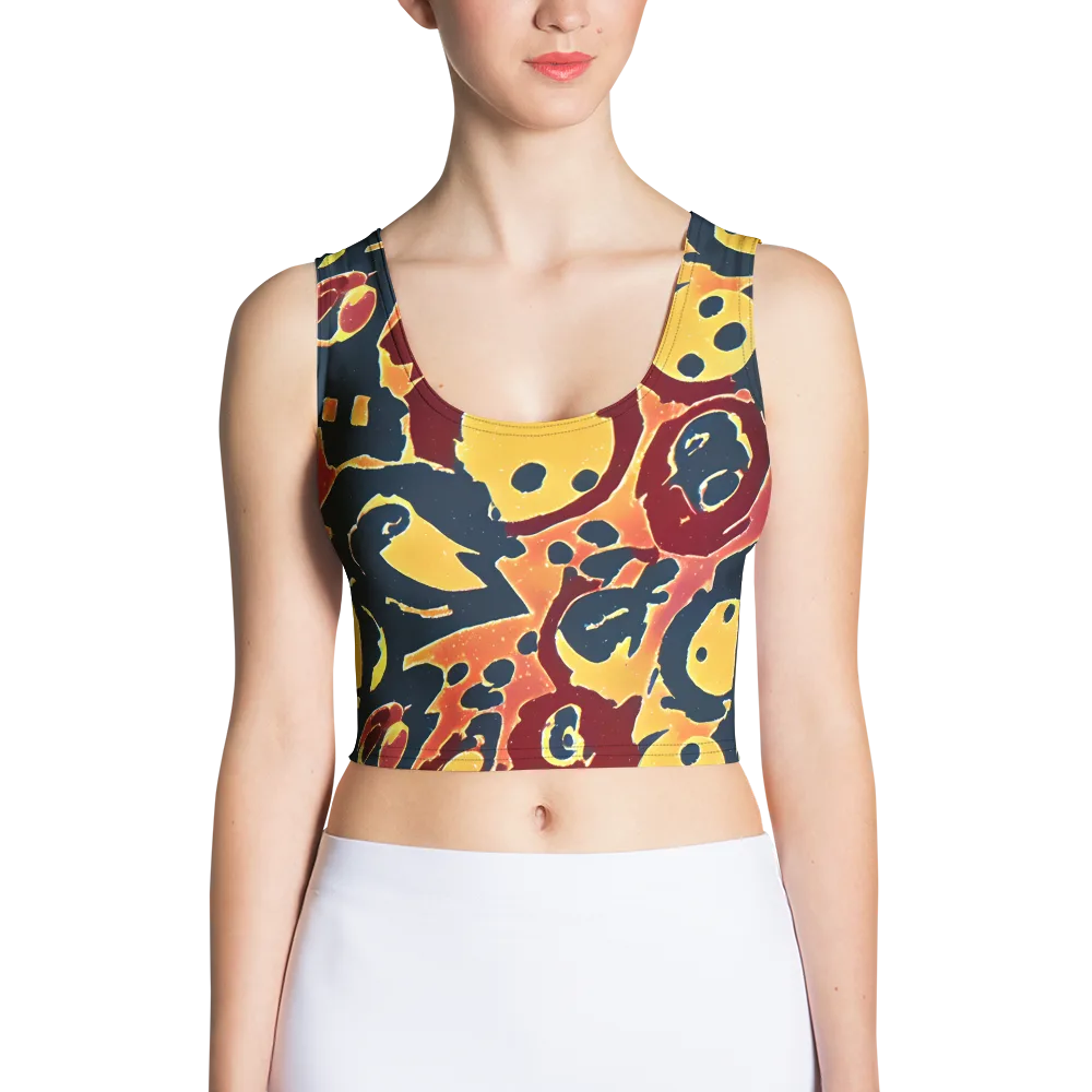 Sunset Silhouette on Crop Top — Front