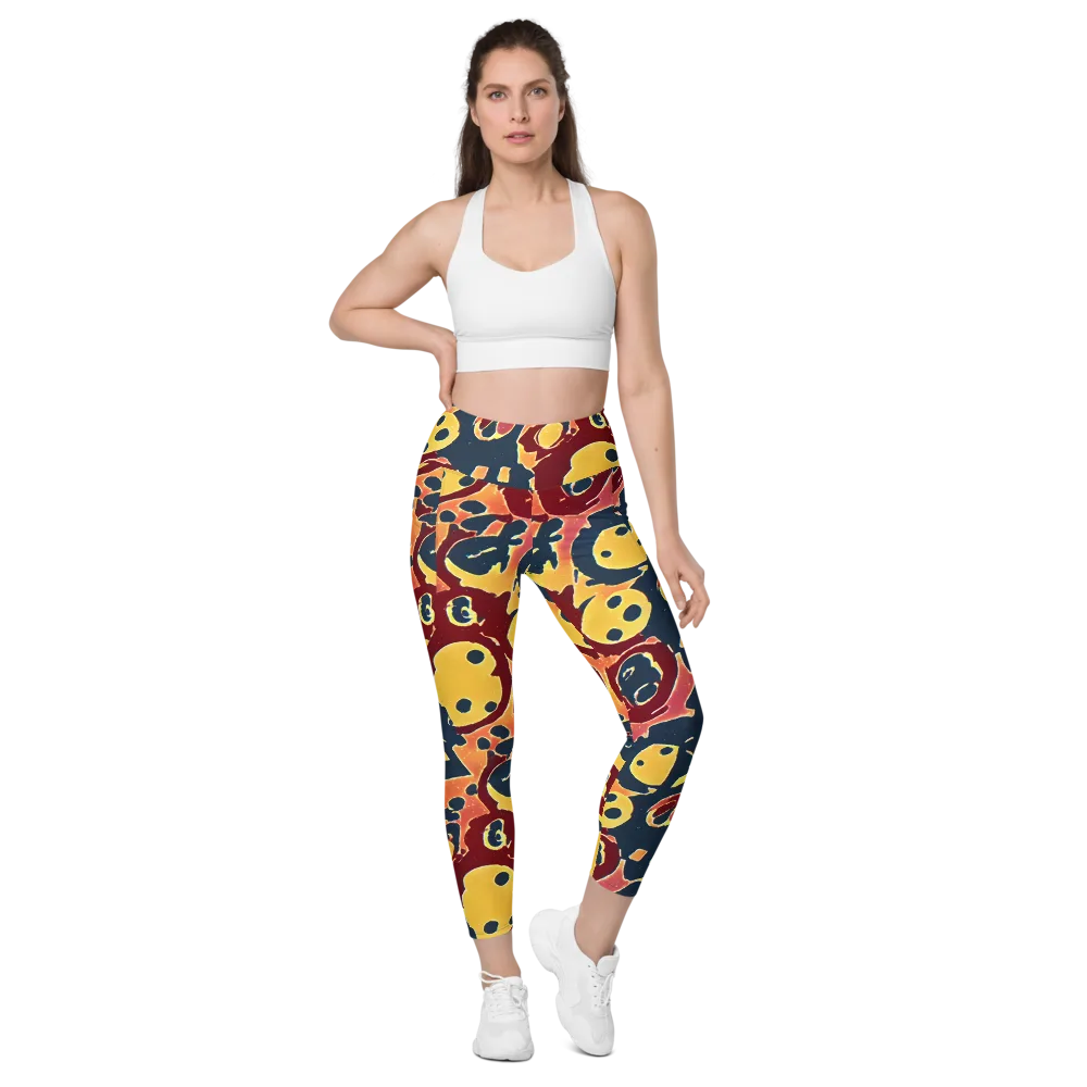 Sunset Silhouette on Leggings with Pockets — Front