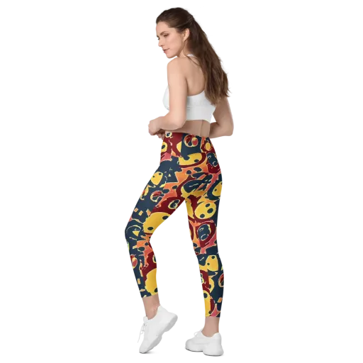 Sunset Silhouette on a Leggings with Pockets