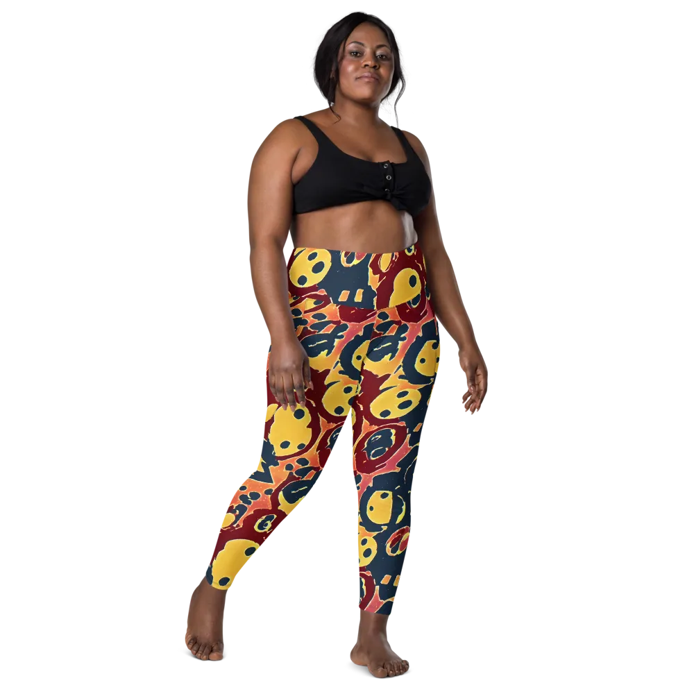 Sunset Silhouette on Leggings with Pockets — Front